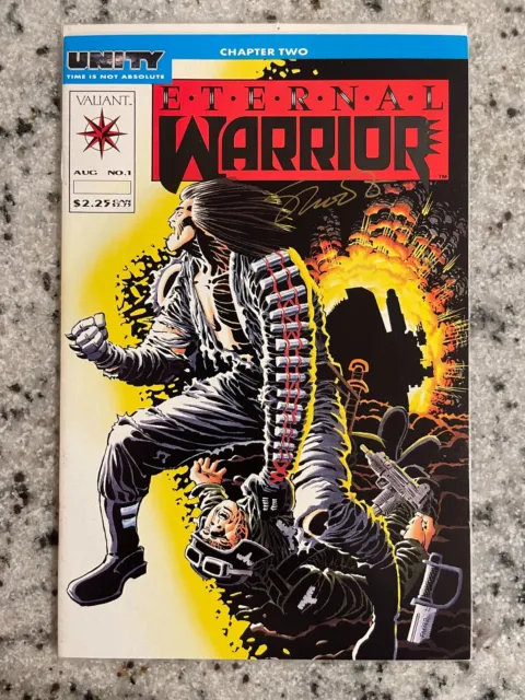 Eternal Warrior # 1 NM Valiant Comic Book SIGNED By Jim Shooter On Cover J980