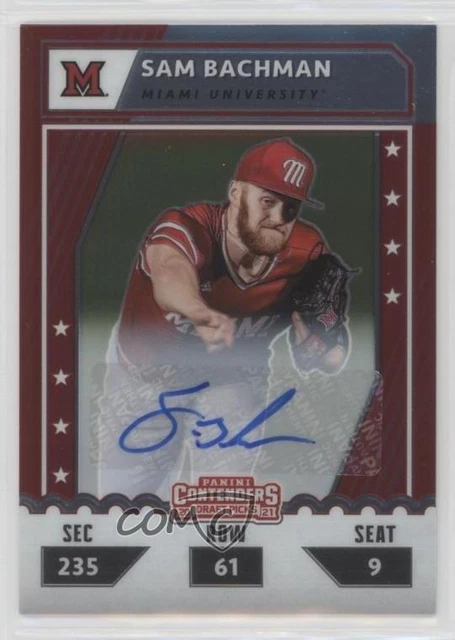 2021 Elite Extra Edition College Tickets Optic Signatures /99 Sam Bachman Auto
