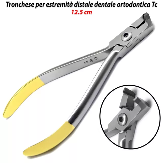 Filo ortodontico Taglia e tieni pinze Tronchese per estremità distale dentale Tc