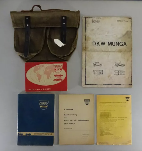 Manual de Instrucciones + Auto Union DKW Munga 0,25t Eslabones Stand 02/1959