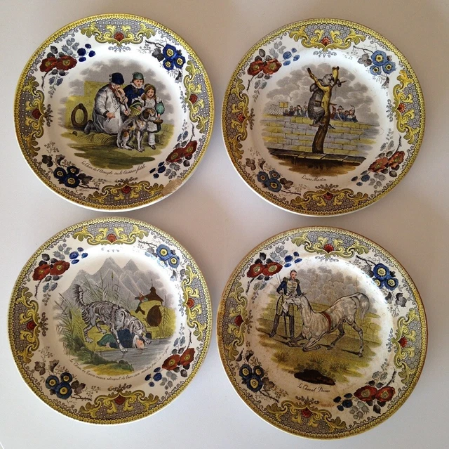 Creil et Montereau assiette polychrome la petite fermière - Collection