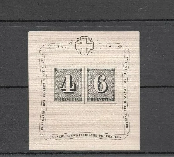 SCHWEIZ, 1943 Briefmarkenausstellung Block 8 **, (27005)