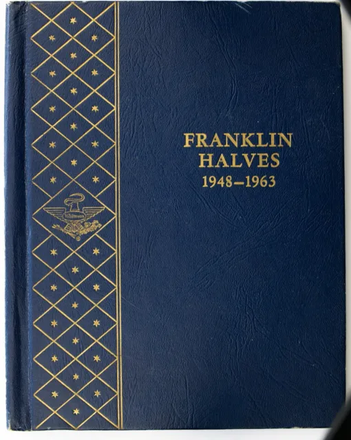 1948-1963 Franklin Half Dollars Folder Album Set of 28 + 9 Liberty Halves + 1 Ca