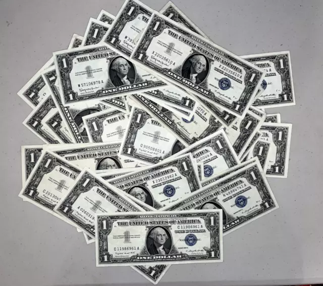 1957 UNCIRCULATED One Dollar Blue Seal Note Silver Certificate US Bill $1