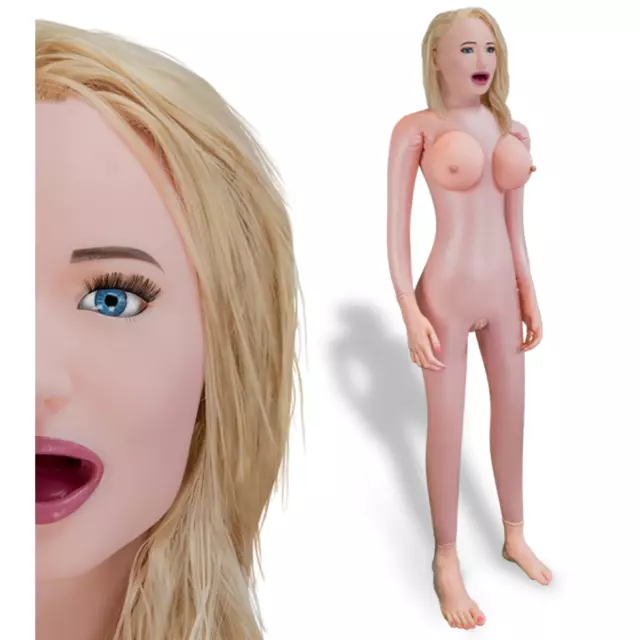 Poupée gonflable sexuelle blonde suceuse anus vagin Tatiana