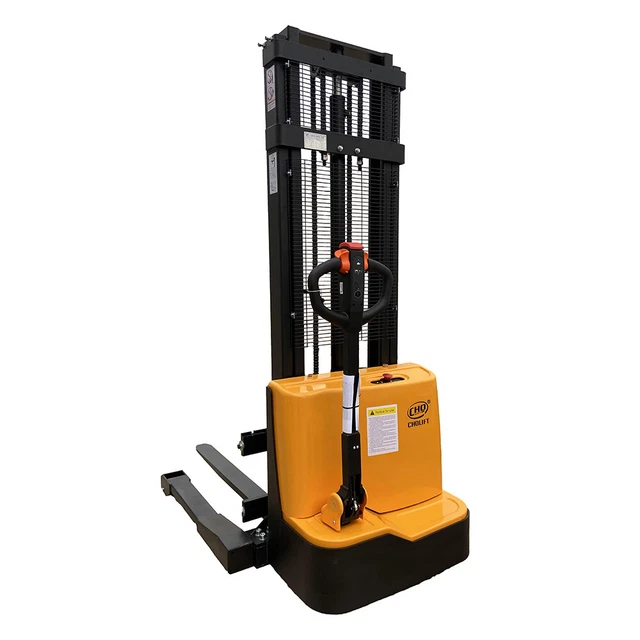 118" Lift Fully Powered Straddle Stacker 2200 Lbs With Adj. Forks