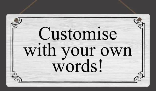 Personalised Metal Sign Hanging Plaque Gifts Custom Any Text Quotes Fun Gift