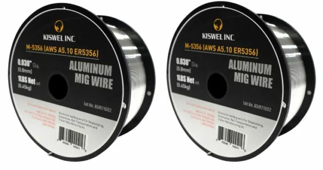 ER5356 M-5356 0.030 in. Dia 1 lb. Aluminum Mig Welding Wire Spool (2 Rolls)