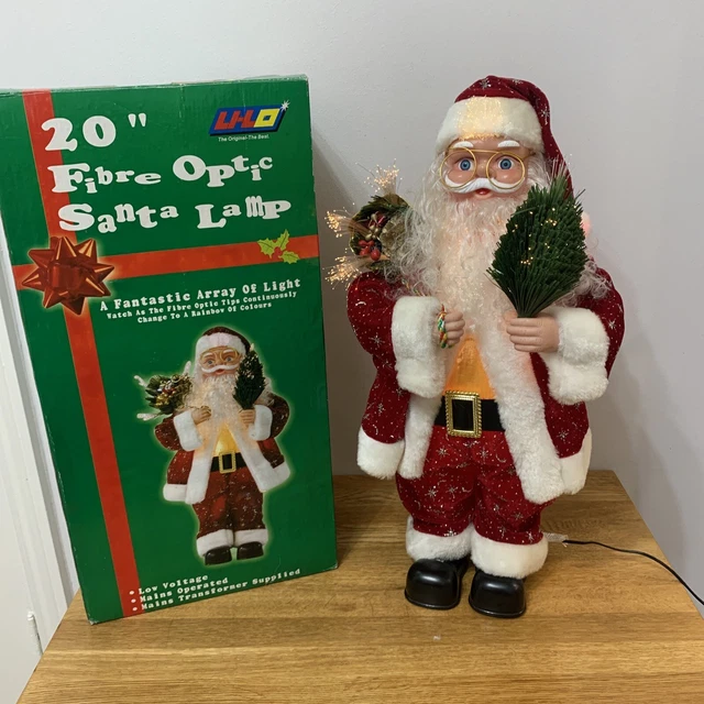 VINTAGE FIBRE OPTIC Santa Clauss/Father Christmas 20" Boxed Working £32
