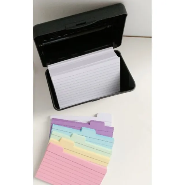 BUSINESS CARD HOLDER File Name Card Organizer Box with Dividers Index TaZF  $21.20 - PicClick AU