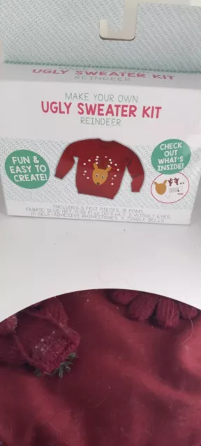 DIY Make Your Own Ugly Christmas Sweater Kit Craft Holidays Hobby Kids Adults