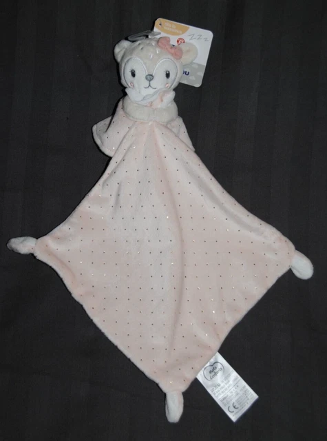 Doudou Biche Rose MOTS D'ENFANTS Leclerc Faon Mouchoir Etoiles 100% NEUF
