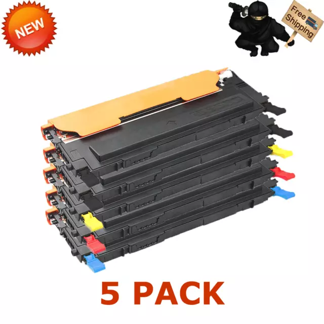 5 Pack Set CLT-K407S Black & Color Printer Toner Cartridge for Samsung CLP-325W