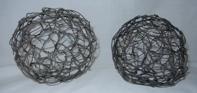 2 Wire Ball Flower Frogs for Floral Arrangement 5" Diameter