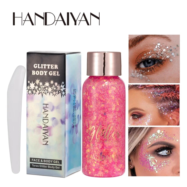 Gel fijador de labios HANDAIYAN GLITTER sombra de ojos suelta cara vello corporal uñas ojos agitador de labios