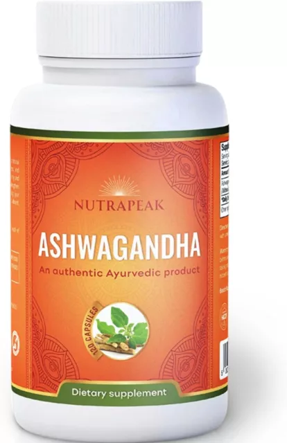 Ashwagandha Capsules - 120 count | Vegan, Plant-Based Non-GMO, Stress Relief