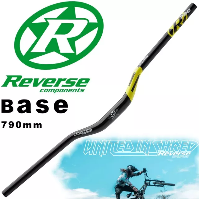 REVERSE COMPONENTS, BASE 790mm 31.8mm 35mm Rise - Alloy MTB Handlebars 01428