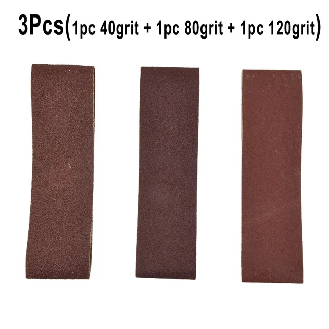 Fasce abrasive versatili in ossido di alluminio 76x533mm set da 3 grani diversi
