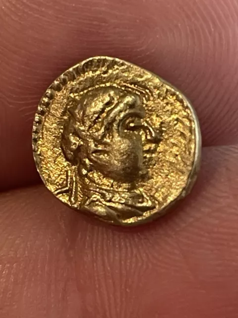 Rare Mint Ancient Greek Electrum Low Carat Gold Coin.eykratidou 0.6Grams 10Mm