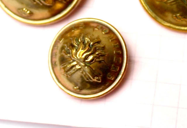 BOUTON SAPEURS POMPIERS - BUTTON UNIFORME ANCIEN - GRENADE - D:17mm / RARE