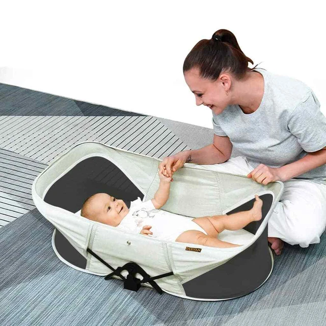DERYAN Pop-up Reisebett Infant Baby Luxe mit Moskitonetz Creme DERYAN