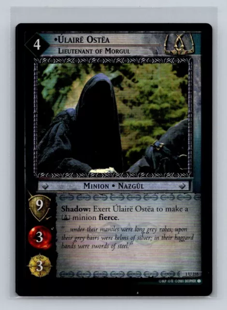 LOTR TCG FOTR Fellowship Ulaire Ostea Lieutenant of Morgul FOIL1U235 NM/MINT