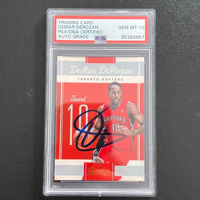 2011 PANINI #61 DeMar DeRozan carte signée AUTO 10 PSA raptors à dalles