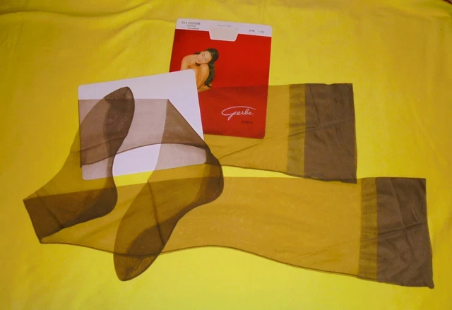 Bas Nylon Avec Couture Taille 1 - Marron, Semi-translucide, Neuf Avec étiquettes