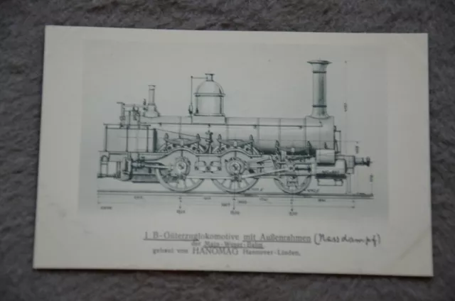 37334 Ak Locomotora Naßdampf Mano Weser Ferrocarril Alrededor De 1849