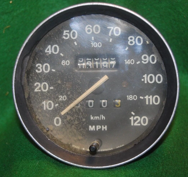 Vintage MG MGB Smiths Speedometer 120 MPH Gauge 5373/00A 1000