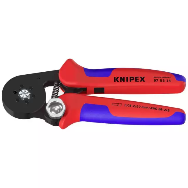 Knipex Aderendhülsenzange 97 53 14 Crimpzange Aderendhülsen 0.08 bis 16 mm²