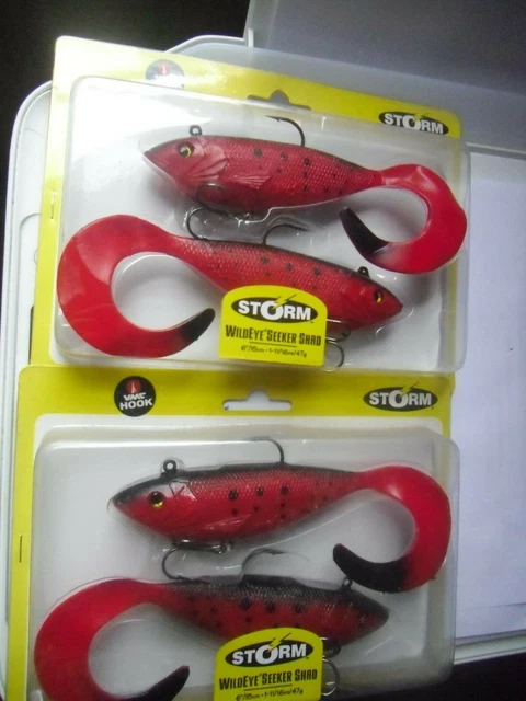 Leurres Storm Wildeye Swim Shad 3” – Pack De 3, Coloris Firetiger, Pêche Freshwater