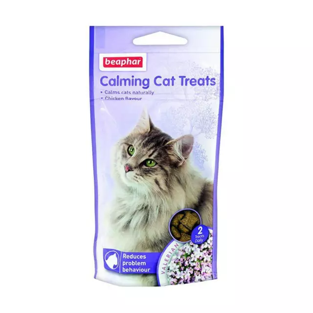 Beaphar Calming Cat Treats Chicken Flavour Natural Reduces Anxiety & Stress 35g