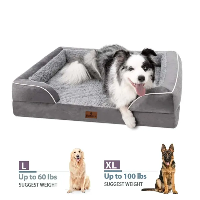 SheSpire Large Jumbo Dog Bed Orthopedic Memory Foam Pet Mattress Dog Soft Bed