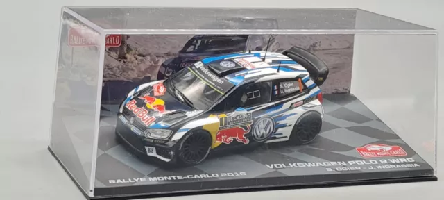 Modellautos 1:43 Altaya VW Polo R WRC Rallye Monte Carlo 2016  Vitrine