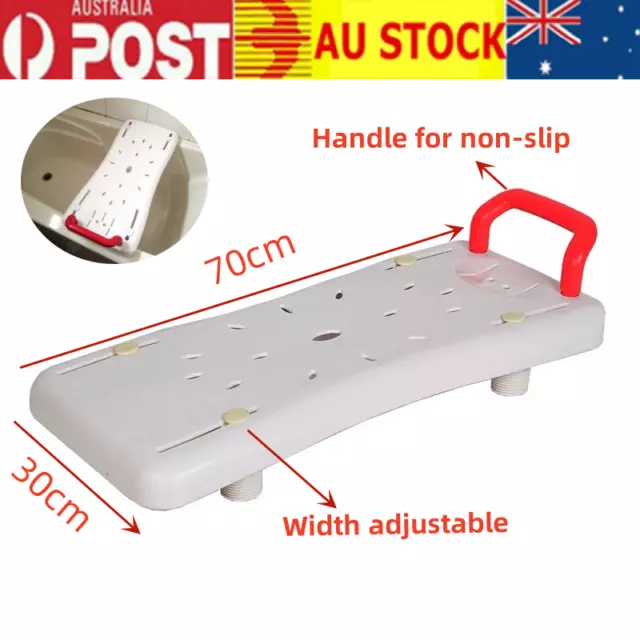 Post Free Deluxe Bath Board Bathtub Seat Home Bath Aid With Grab Handle AU Stock