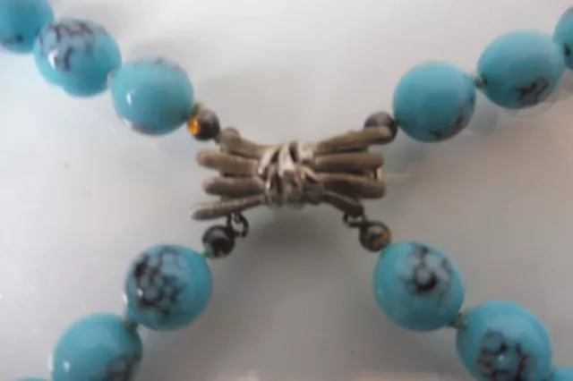 Bracelet, Turquoise -perlen/Boules, Très Belle , vieux Türkis-doppelarmband, 835 3