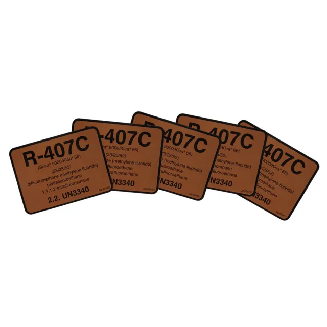 R-407C / R407C Label # 04407 , Pack of (5)
