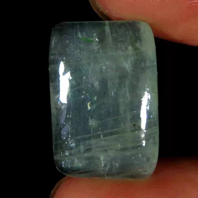 12.10Cts 100%Natural Aquamarine Brazil Cushion Cab 14x21x3mm Loose Gemstone