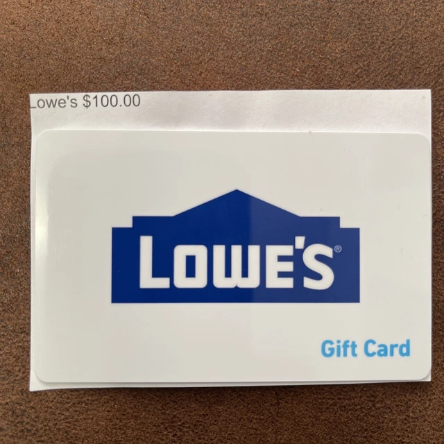 Lowes Gift Card $100 Value