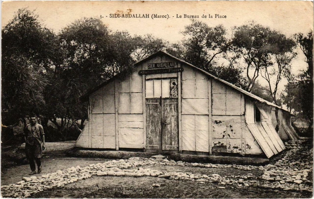CPA AK MAROC SIDI-Abdallah - Le Bureau de la Place (93126)