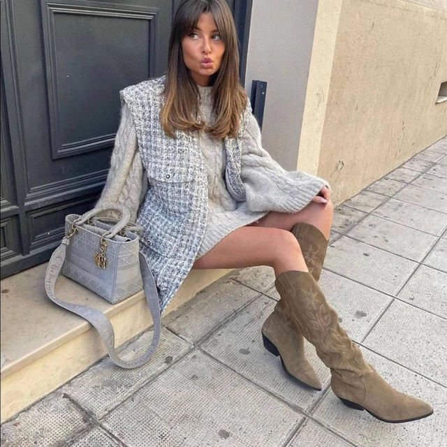 Over the knee cowboy boots zara sale