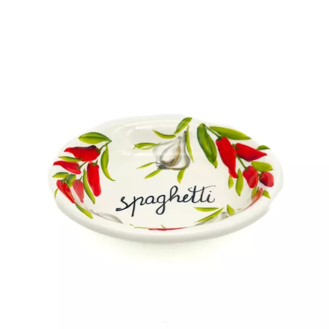 Bassano Keramik Spaghetti Schüssel 21 Cm Chili Mit Knoblauch Motiv Aus Italien