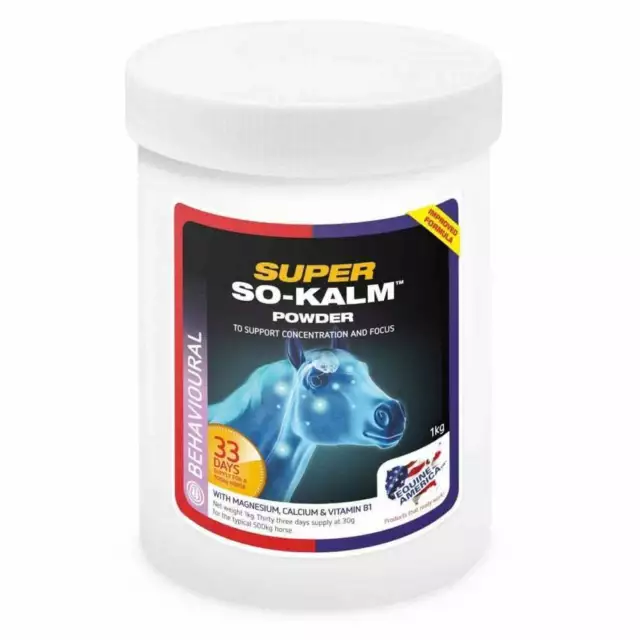 Equine America Horse & Pony Supplement Premium Super So Kalm Powder, 1Kg