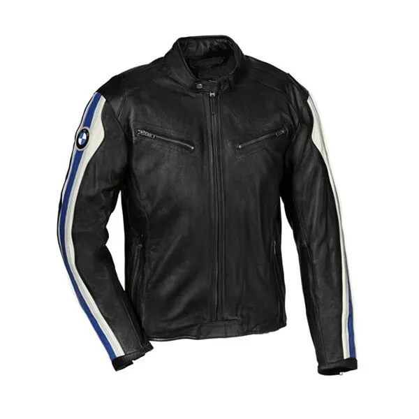 BMW Veste en Cuir de Moto Courses Veste Motard en Cuir Veste en Cuir de Motard