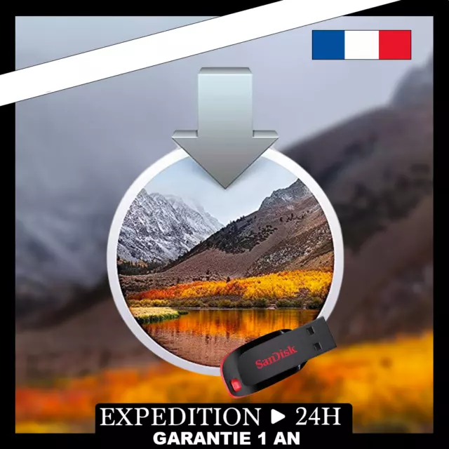 Clé USB Bootable OS High Sierra OSX 10.13 Mac