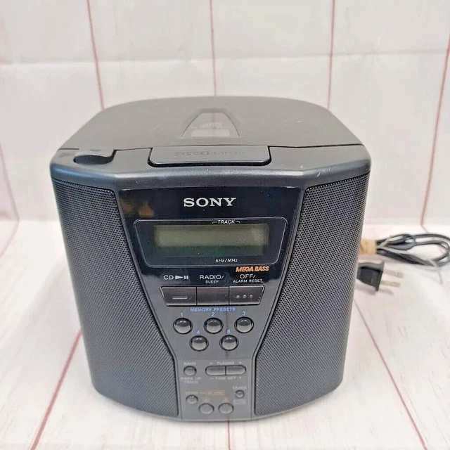 SONY ICFCD833 DREAM Machine Clock Radio/CD Player Tested and Works 24