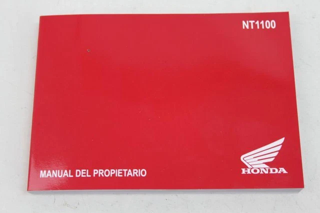 Manual Del Propietario Honda Nt 1100 2022 2023 Uso Y Mantenimiento Espanol
