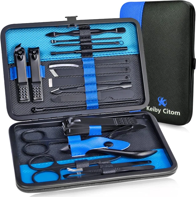 Set Tagliaunghie Professionale Kit Strumenti per Manicure e Pedicure Portatile