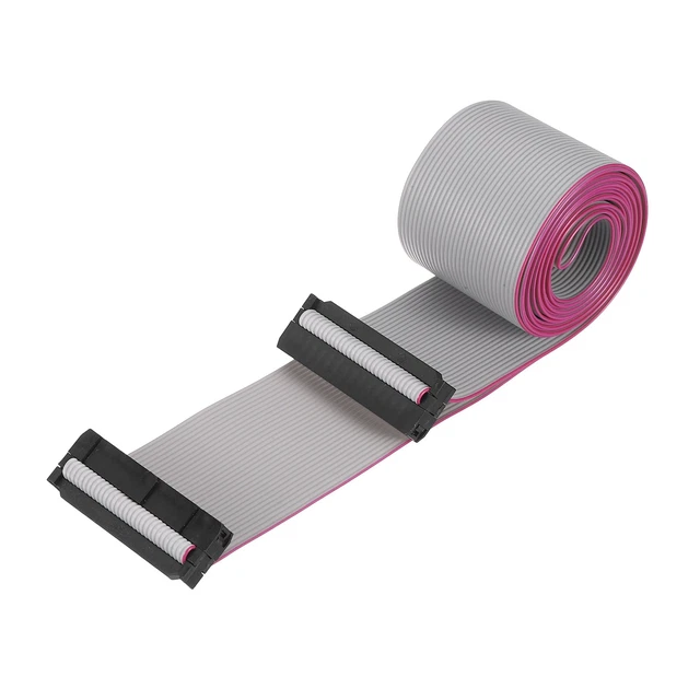 Câble Ruban 40p 1.27mm Câble Ruban Arc-en-Ciel 40P - Pas 1.27mm - Largeur 5.08cm - Longueur 2m - Cuivre Étamé - PVC Résistant - Pour Électronique Cable Ruban